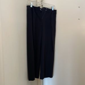 Size 0 white house black market wide leg black crepe pants